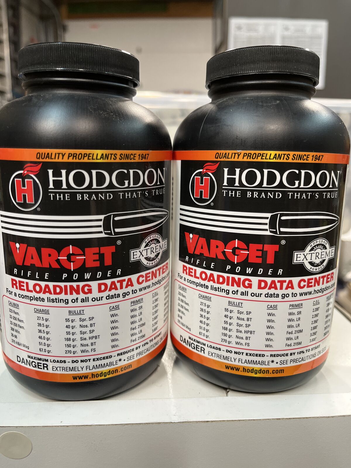 Varget One Lb Bottles.