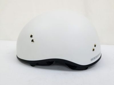 GMAX HH-65 Half Helmet Naked Matte White Size Medium (72-5444M-L-R2-S3)