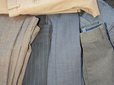 Men's wool dress pants, eight (8) pair, size 30x32