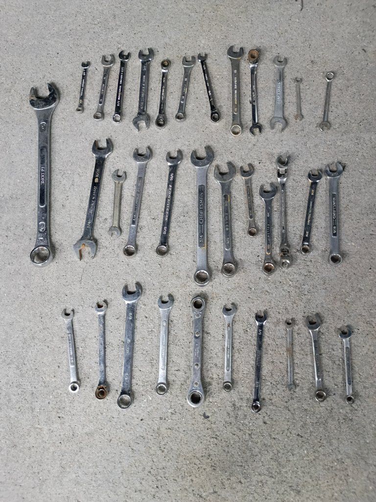 Mixed Wrench Lot - Craftsman, Husky, Gedore & Assorted Sizes