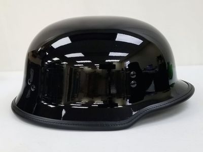 Highway 21 - 9MM GERMAN BEANIE HELMET GLOSS BLACK MD (77-1000M-L-R1-S2)
