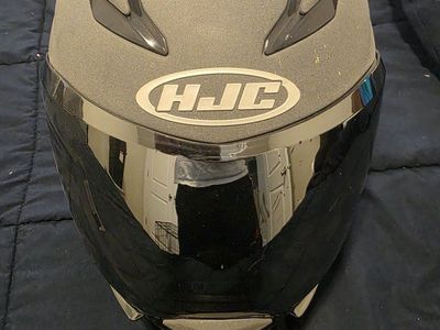 HJC Motorcycle Helmet - Full-Face, Large, Matte Grey, DOT Approved