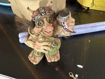 Vintage Original NyForm Troll Figurine #136, Made in Norway, Collectible Fantasy Decor