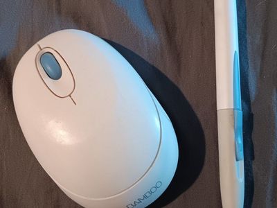 Wacom Bamboo Wireless Mouse & Pen Model EC-155-0W - White/Blue - Used Drawing Tablet Accessory