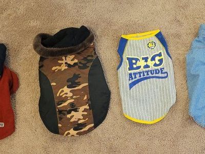 Dog outfits, never worn