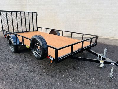 Bubba's 7x14 Package 4 Utility Trailer with spare tire