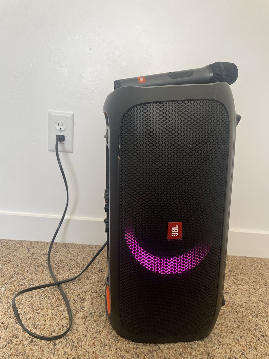 JBL PartyBox Portable Bluetooth Speaker with Dynamic Light Show & Mic Input.