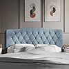 ChaletPosh Light Blue Queen Velvet Upholstered Headboard New in Box