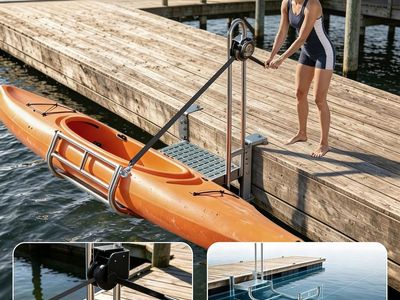 Heavy Duty Kayak Launch Dock System with Winch
