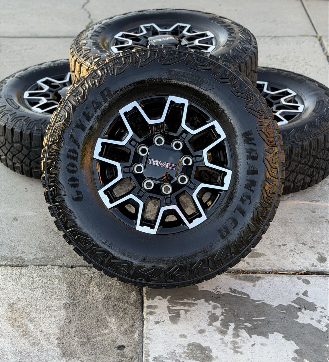 Brand new 2026 gmc AT4X 2500 HD wheels and tires