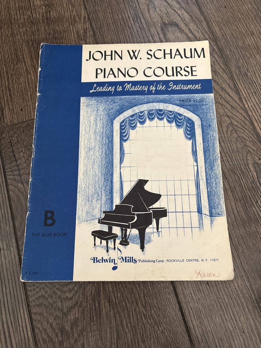 John W. Schaum Piano Course: The Blue Book - Vintage Belwin Mills Piano Instruction