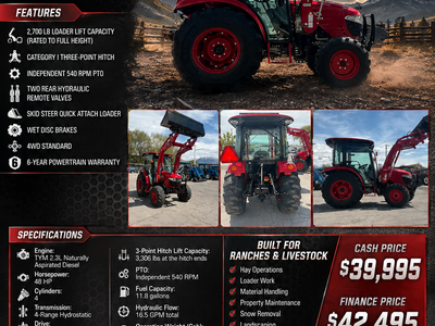 TYM 4820CH Tractor W/ Loader