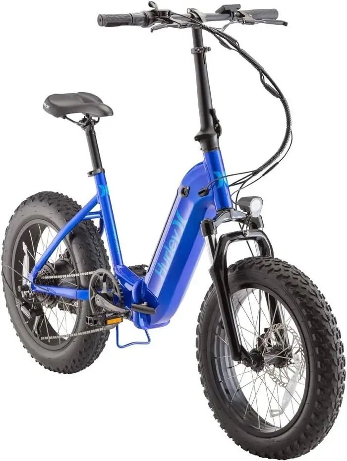 Hurley blue electric fat tire ebike