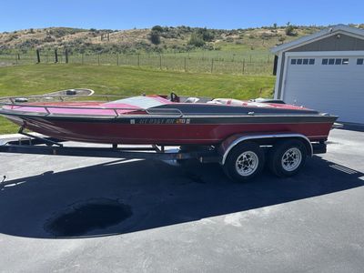 1979 Southwind Jet Boat - Red Hull, Rebuilt Engine, Tandem Axle Trailer Included