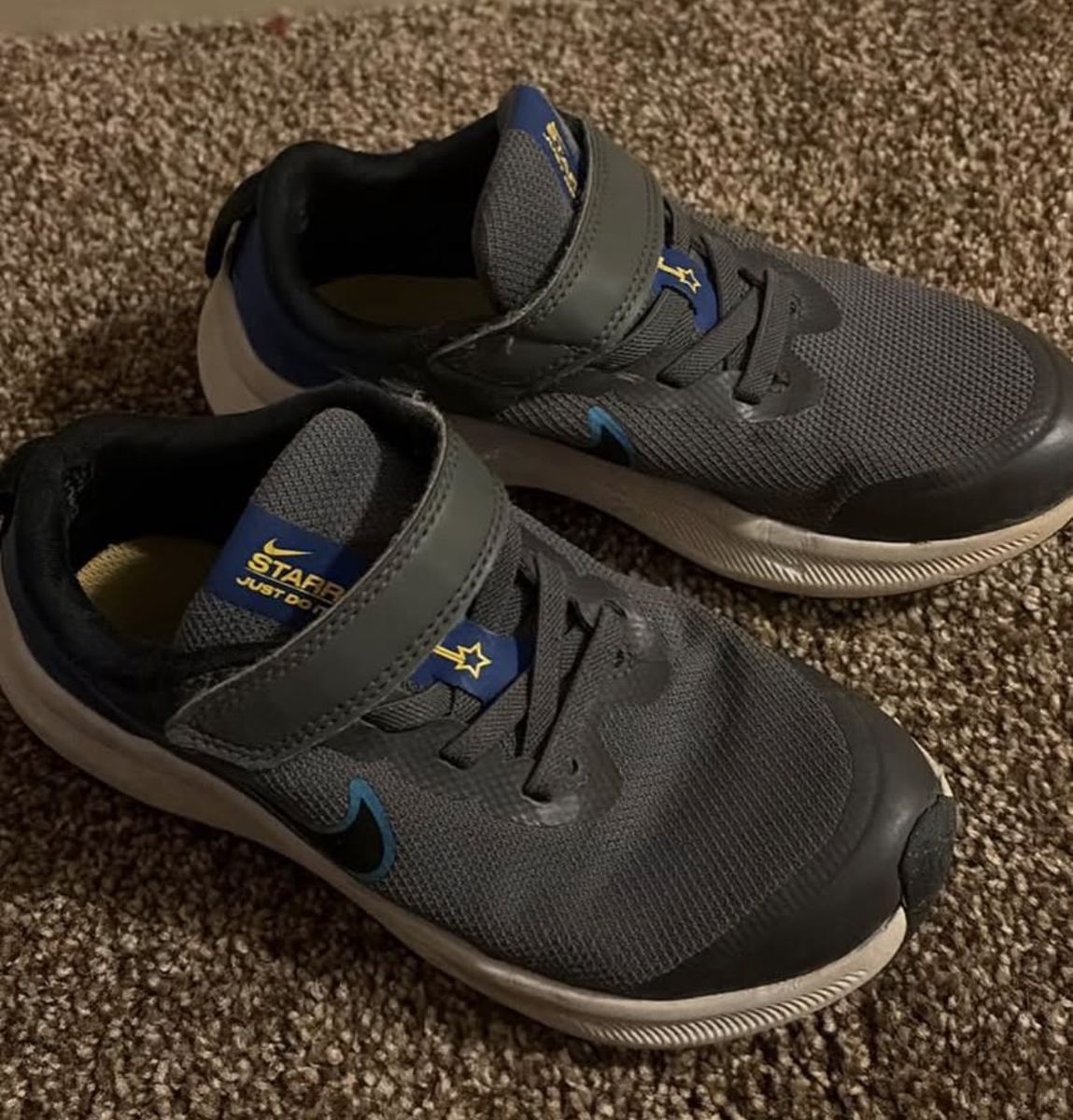 Size 12 (Little Boy) Grey Nike Sneakers