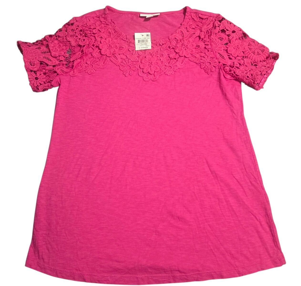 Charter Club Petite Embroidered T-Shirt Pink
