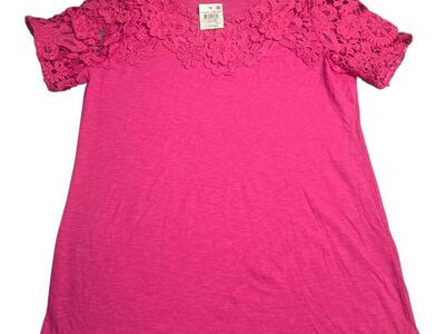Charter Club Petite Embroidered T-Shirt Pink