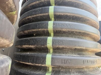 2x 9’ HDPE 24” Corrugated Culvert Pipe - Drainage / Driveway / Pond (AASHTO)