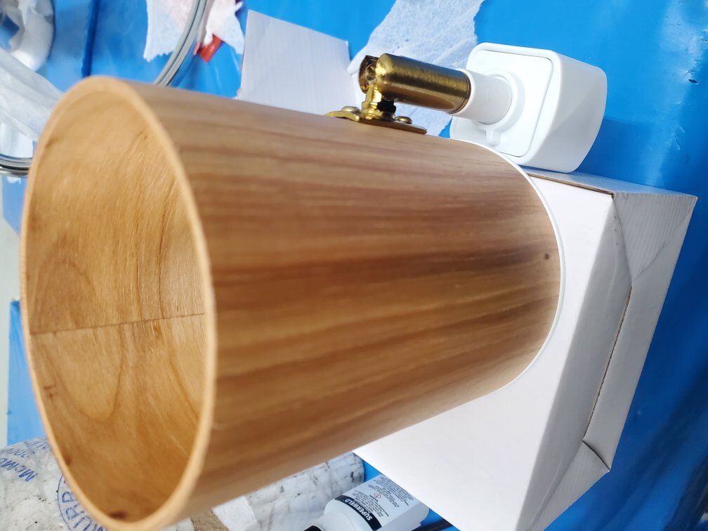 Wood Round Track Light Fixture New