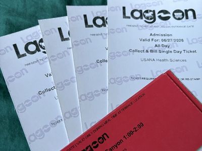 4 Lagoon Tickets Saturday 6/27 ($70/ticket)