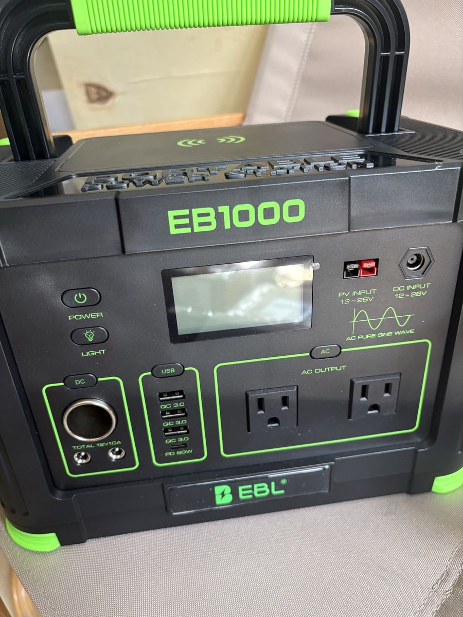 EBL EB1000 Portable Power Station 999Wh 1000W (2000W Peak) — New in Box