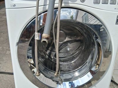 White LG front load washer