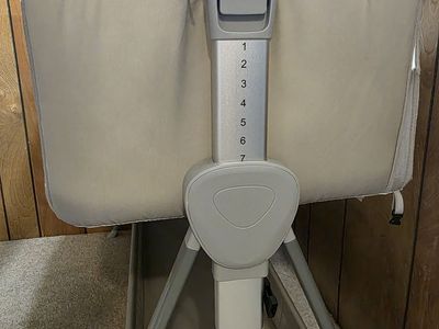 Adjustable Height Baby Bassinet with Storage Basket Grey