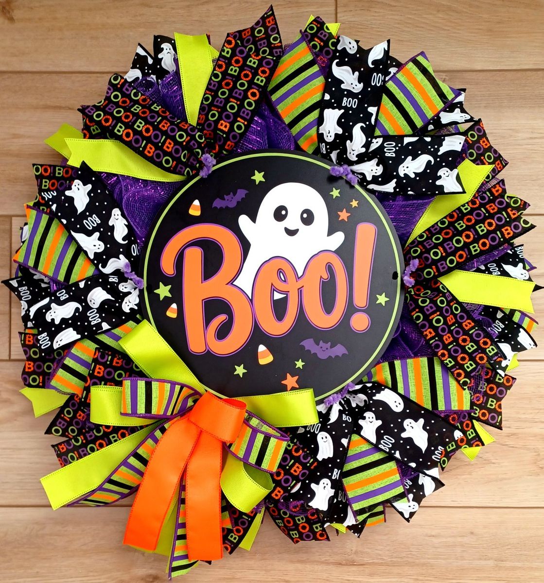 Halloween Boo Wreath