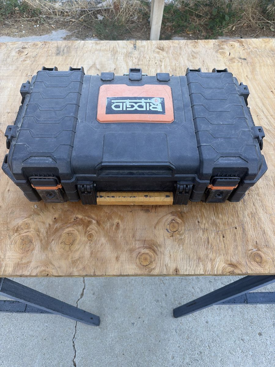 Ridgid Pro Tool Storage Box Heavy Duty Black and Orange