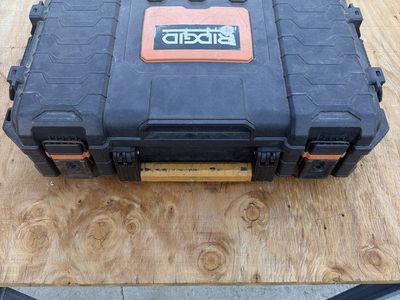 Ridgid Pro Tool Storage Box Heavy Duty Black and Orange