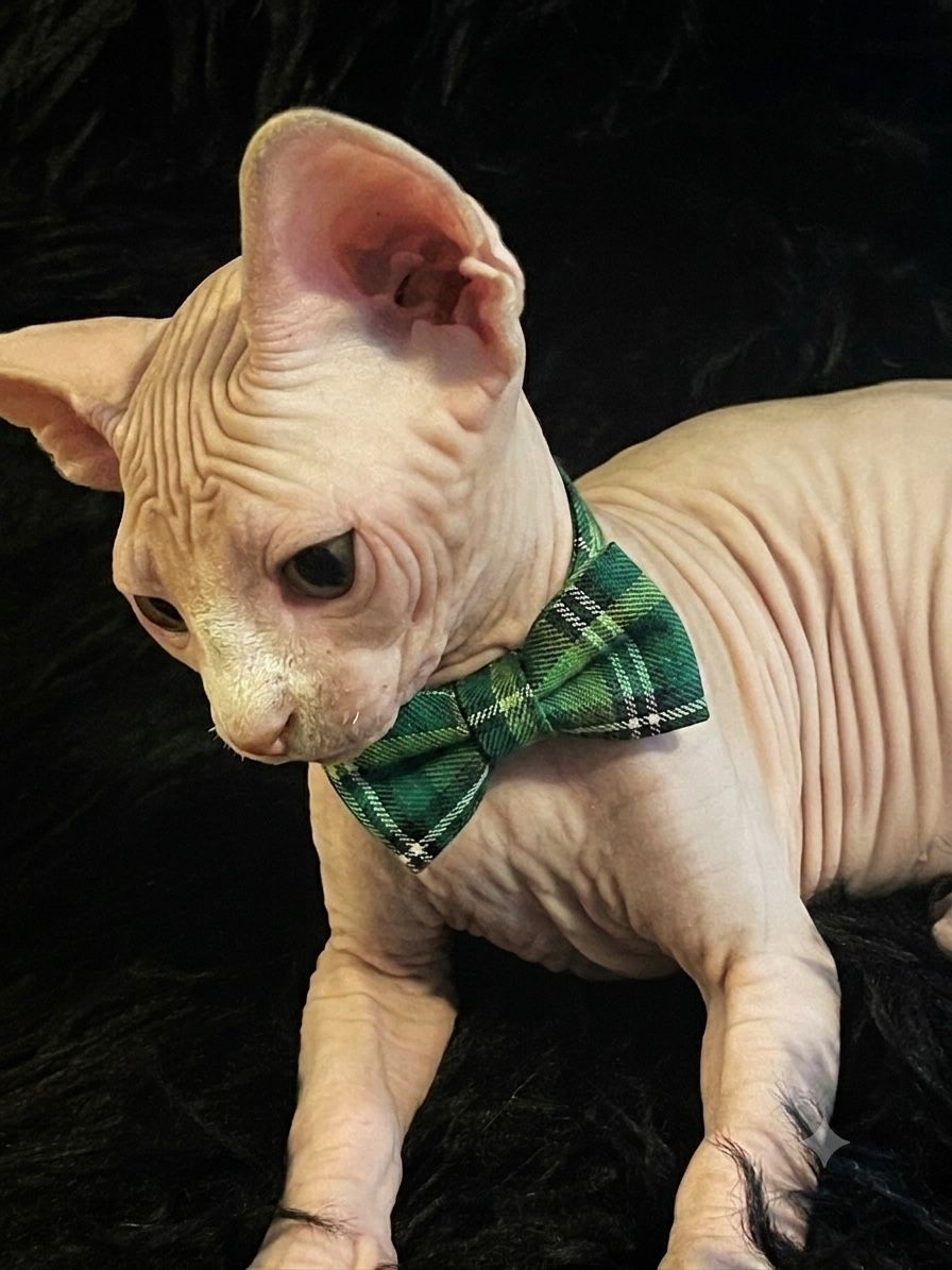 *LAST ONE* Meet CHICKEN NUGGET! Playful Male white Sphynx