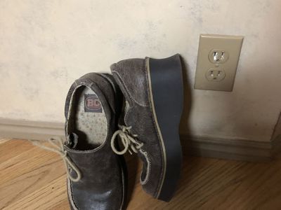 BC Brand Brown Leather Womens Shoes