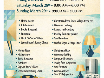 Estate Sale New Mid Century Items