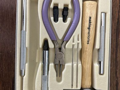 Making Memories Craft Tool Kit - Pliers, Hammer, Punches - Set for Scrapbooking & Jewelry