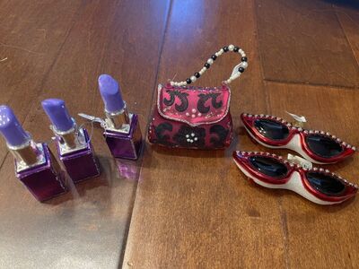 6 New Vintage Style Glass Ornaments Beauty