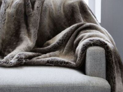 Pottery Barn oversized faux fur throw