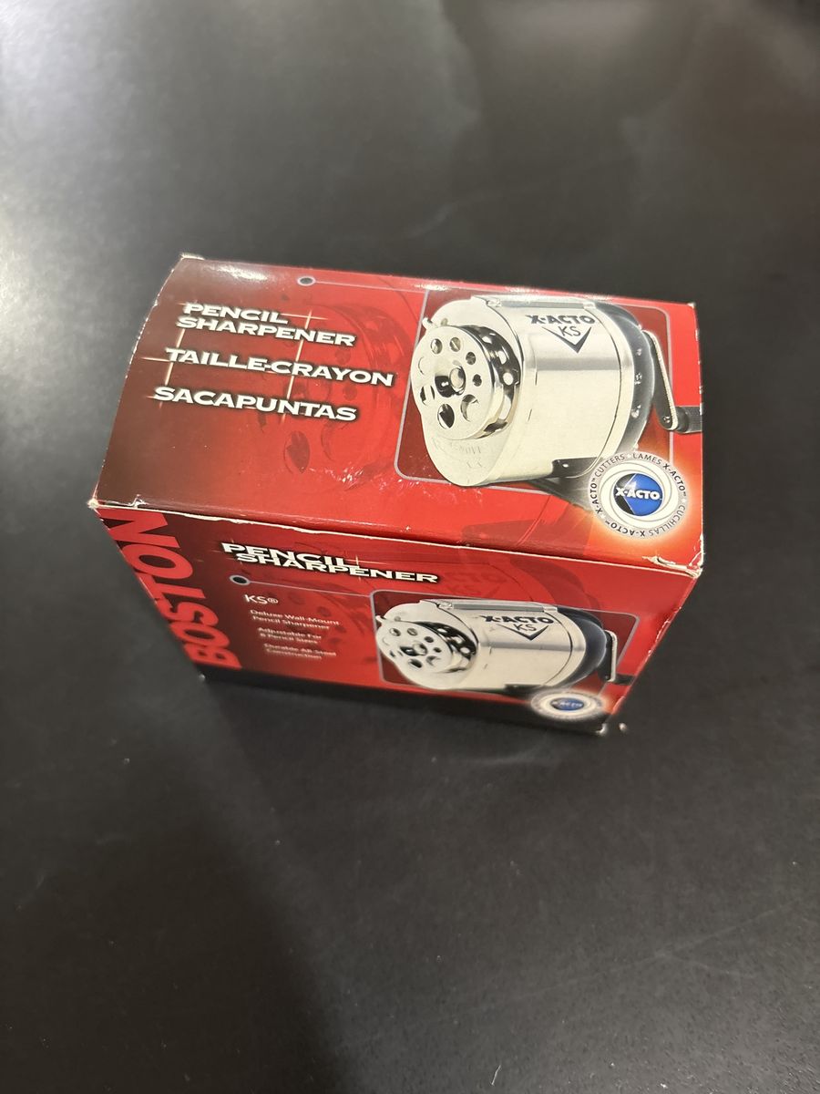 X-ACTO Boston KS Deluxe Wall-Mount Pencil Sharpener - New in Box, Adjustable for 8 Pencil Sizes