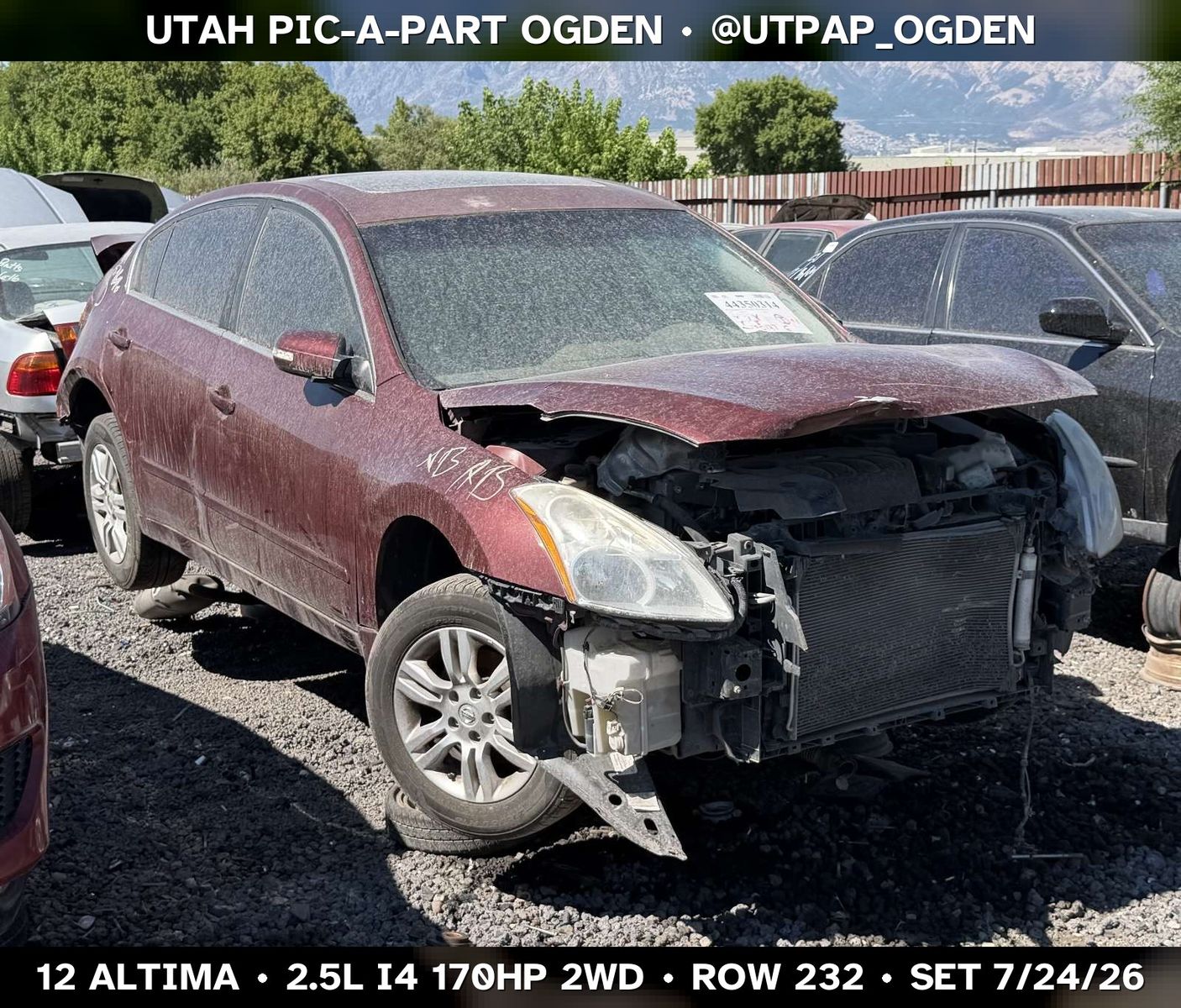 New Arrival - 2012 Nissan Altima Parts - UTPAP Ogden