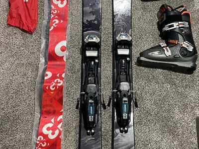 Atomic 2022 Bent Chetler 100 Skis 164cm with Marker Baron Bindings, 26.5 Dalbello Boots, and G3 Skins
