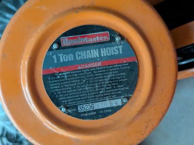 HaulMaster 1 Ton Chain Hoist Never Used