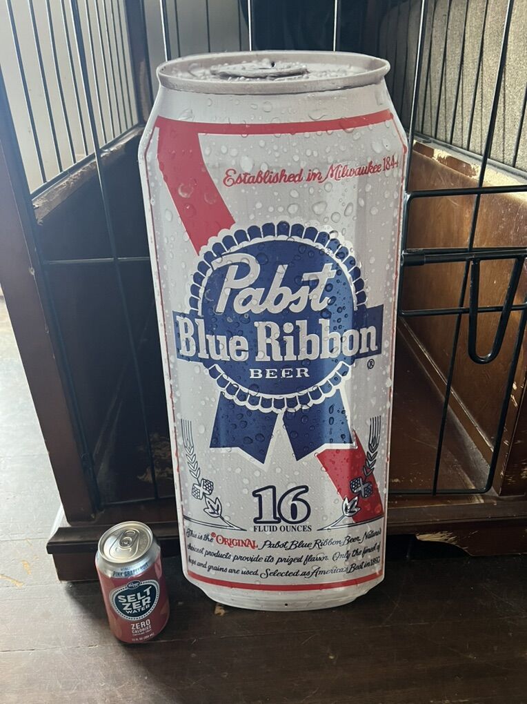 Large Sheet Metal Pabst Promo Decoration