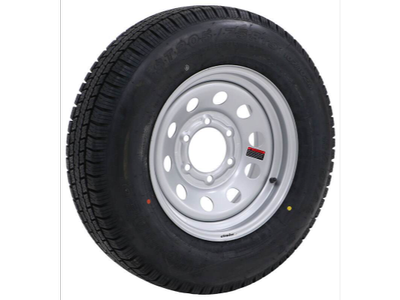 5 Lug ST205 / 75R15 Silver Trailer Wheel Sets