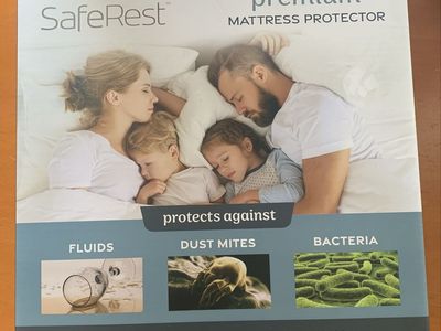 SafeRest Premium Mattress Protector, Queen Size (60"X80"X18"), Waterproof