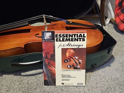 Stradivarius-Style 4/4 Cello With Hard Case and More