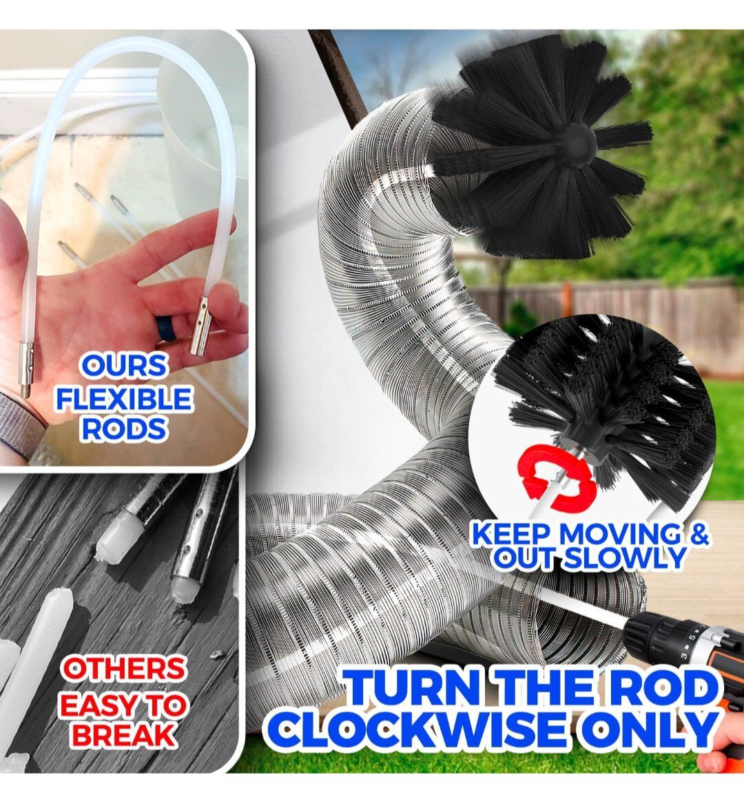 Dryer Vent Cleaning Brush Accessory