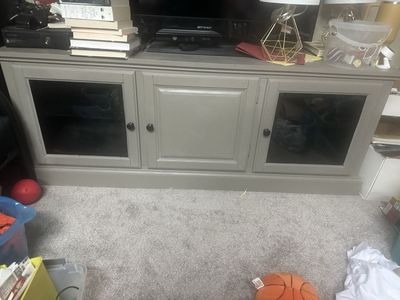Gray Farmhouse TV Stand / Entertainment Center – G