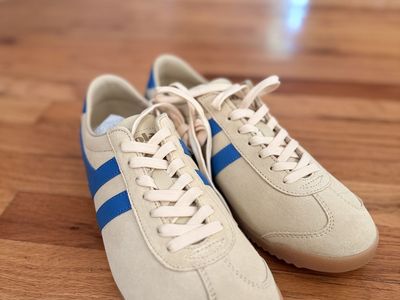 Gola Bullet Suede Sneakers (Anthropologie Exclusive) Buttermilk/Santorini Blue Women's Size 9.5