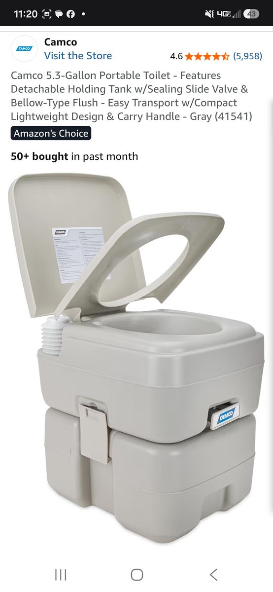 Portable Outdoor or RV Toilet