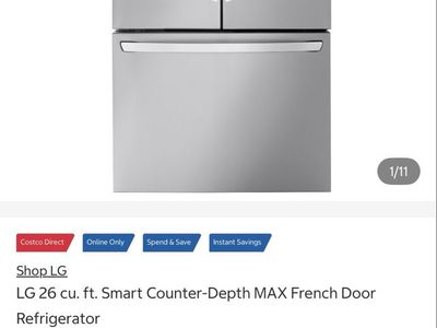 New scratch and dent LG 26 cu. ft. Smart Counter-Depth MAX French Door Refrigerator