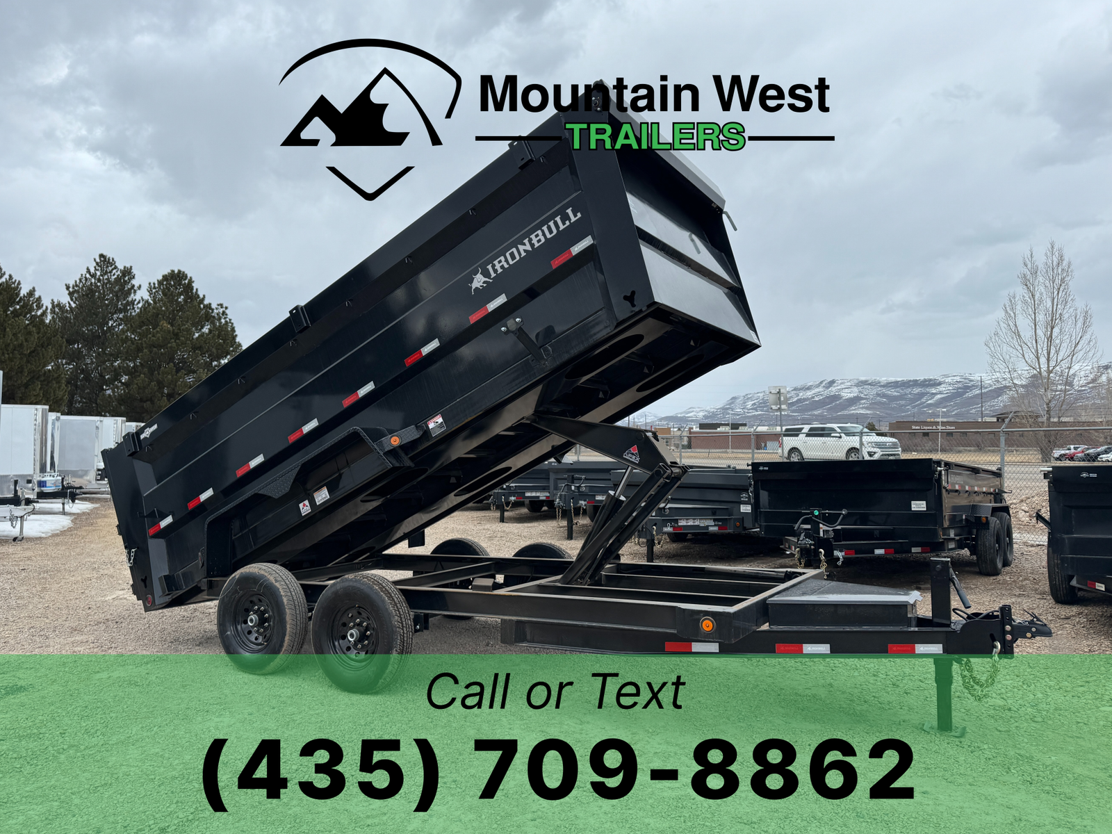 2026 Iron Bull 7X16-14.9K Dump Trailer w/ 4ft Sides